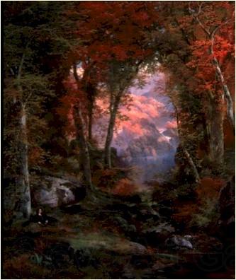 Thomas Moran Autumnal Woods Spain oil painting art